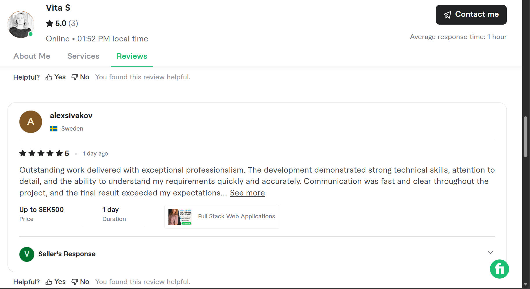 Kundomdöme 1 från Fiverr