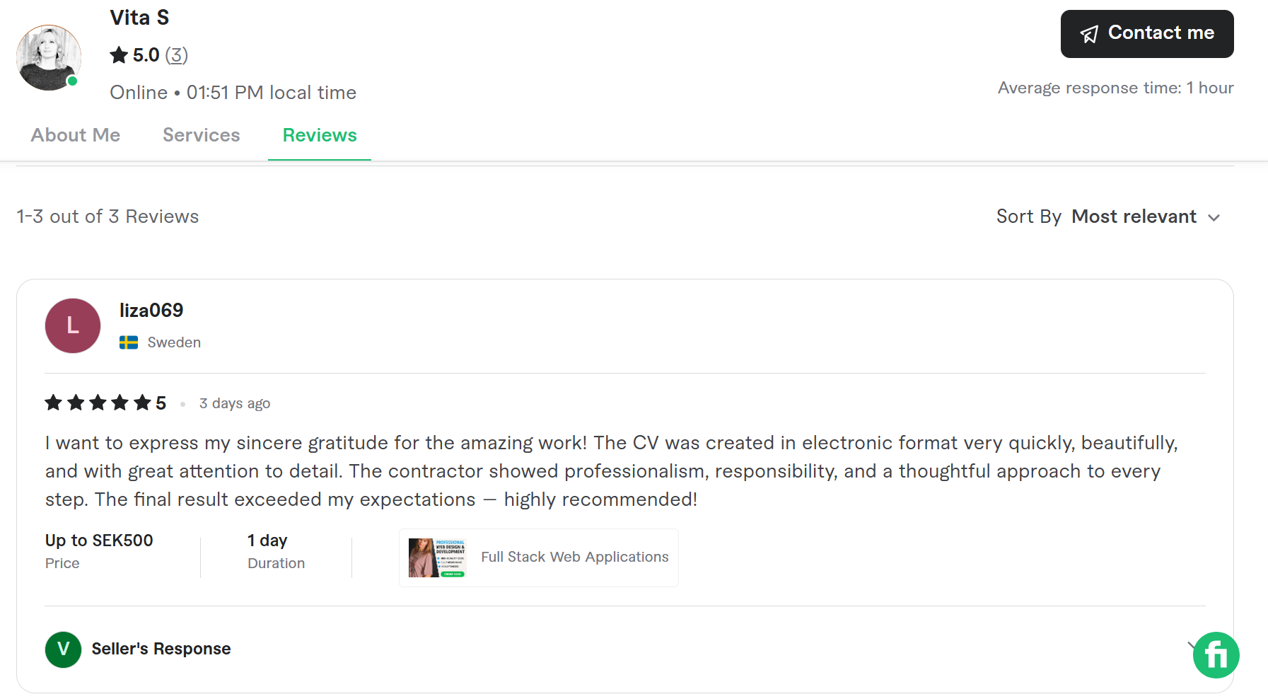 Kundomdöme 3 från Fiverr